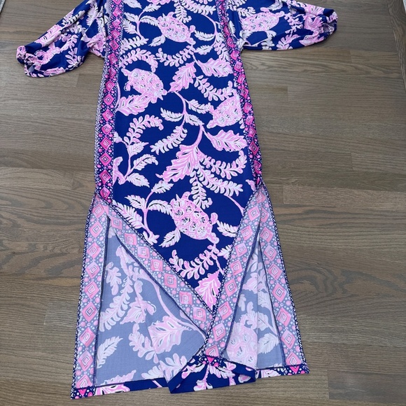 Lilly Pulitzer Silva Maxi in the "Galaxy Blue What The Shell"  size 2 - Picture 2 of 9